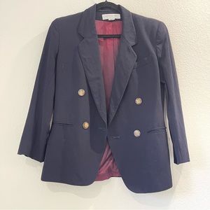 JONES NEW YORK 100% Pure Wool Navy Blue Blazer Size 8P